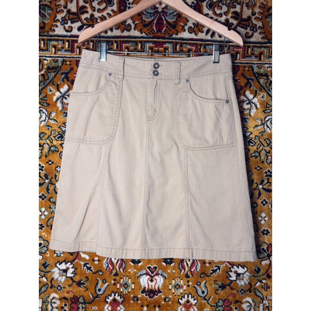 90s Vintage GH Bass Cotton Khaki Cargo Mini Skirt sz 6 Gorpcore Utility